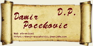 Damir Počeković vizit kartica